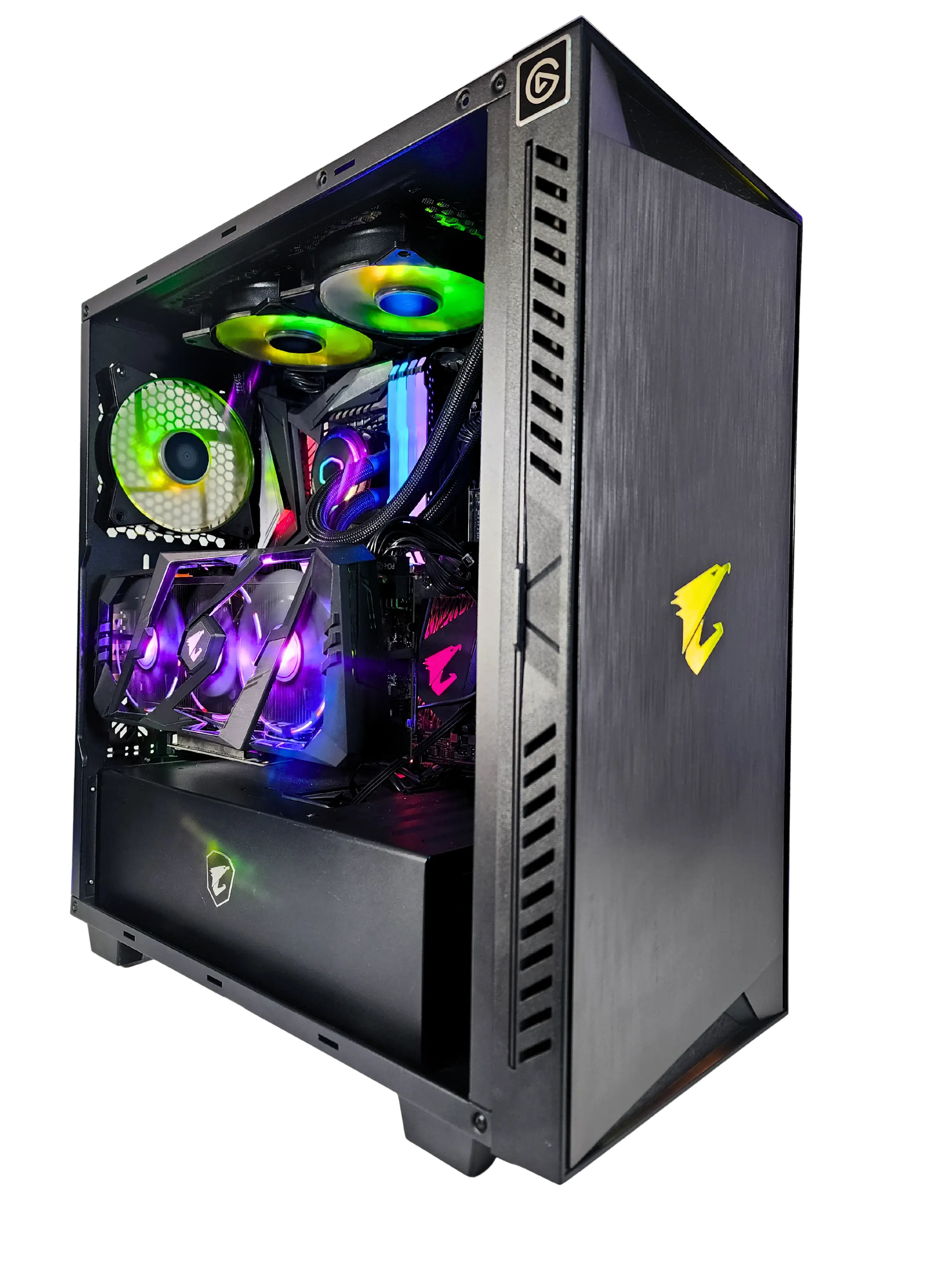PC Gamer Aorus Gigabyte RGB con panel lateral